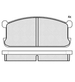 Pastillas de Freno (0156) (109MM) MITSUBISHI LANCER- SAPPORO 1600 (79/82)