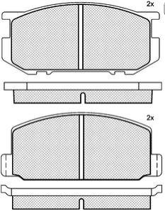 Pastillas de Freno (0225) (106MM) TOYOTA COROLLA/ DAIHATSU   (79/86)