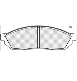 Pastillas de Freno (0078) (116MM) DAEWOO DAMAS/HONDA CIVIC/ SUZUKI ST80 FRONTI