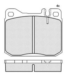 Pastillas de Freno (0114) (90MM) M. BENZ 200-220-230-240-250-420-450-500-560