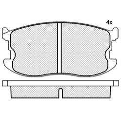 Pastillas de Freno (0125) (95MM) FORD LASER/ ISUZU GEMINI/ MAZDA 323 (79/82)