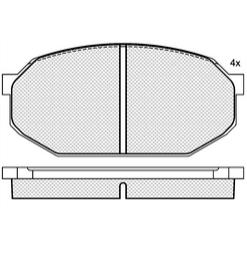 Pastillas de Freno (0227) (115MM) TOYOTA PICK UP-CRESSIDA/ MITSUBISHI SAPPORO (