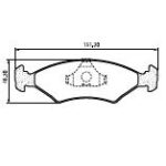 Pastillas de Freno (0301) (151MM) FORD SIERRA 2.3 (CON SENSOR)