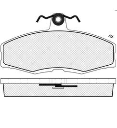 Pastillas de Freno (0270) (114MM) FORD SIERRA (IMPORT.) /SKODA FELICIA (80/96)