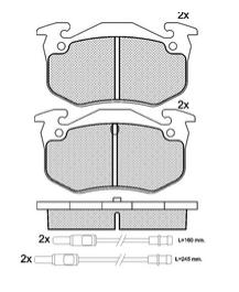 Pastillas de Freno (0354) (105MM) CITROEN BX (TODOS) DEL / RENAULT (82/96) TRAS