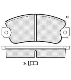 Pastillas de Freno (0261) (108MM) FIAT UNO 70S- 60S(ITALIANO) /LANCIA Y-10
