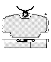 Pastillas de Freno (0119) (94MM) BMW SERIE 3-320-324/ MERCEDES BENZ 190E/