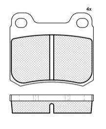 Pastillas de Freno (0118) (61MM) MERCEDES BENZ 190E-C180-200-E200 TRASERA