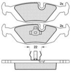 Pastillas de Freno (0024) (125MM) BMW BMWSERIE3-5-6-7 M5-M6-Z1/SAAB 900/VOLVO