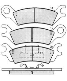 Pastillas de Freno (0269) (138MM) MAZDA 626 TRASERA  (82/89)