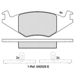 Pastillas de Freno (0203) (137MM) SEAT CORDOBA 1400-IBIZA 1300 (90/94)