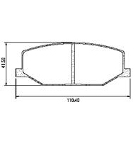 Pastillas de Freno (0210) (110MM) SUZUKI MARUTTI INDU (AUTO)/JIMMY 1.3