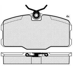 Pastillas de Freno (0121) (114MM) MERCEDES BENZ  380-420-500-560 (82/94)