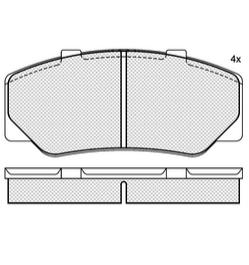 Pastillas de Freno (0245) (114MM)  VOLVO 740-760-780  (82/90)