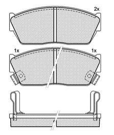 Pastillas de Freno (0580)(107MM) HONDA ACCORD 1.6 -CIVIC 1.5 (77/...)
