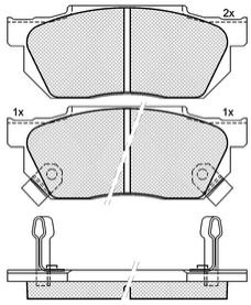 Pastillas de Freno (0077) (116MM) HONDA ACCORD-CIVIC-INTEGRA-PRELUDE (82/96)