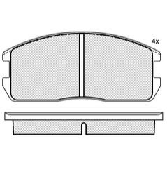 Pastillas de Freno (0152) (108MM) MITSUBISHI COLT/ LANCER/ MIRAGE/ PROTON (