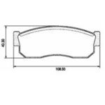 Pastillas de Freno (0169) (108MM) NISSAN SENTRA-CHERRY/ SUBARU (90/94)