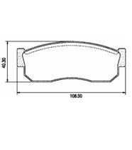 Pastillas de Freno (0169) (108MM) NISSAN SENTRA-CHERRY/ SUBARU (90/94)