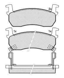 Pastillas de Freno (0421)(107 MM) NISSAN MARCH - MICRA 1.0- 1.2
