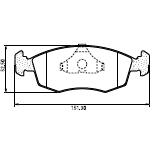 Pastillas de Freno (0279) (151MM) FORD ESCORT XR3-ORION/ VW POINTER-GOL