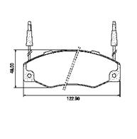 Pastillas de Freno (0197) (13MM) RENAULT R-21 GTX/ TXE/ NEVADA TXI (90/) -