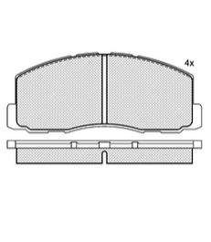 Pastillas de Freno (0415)(127MM) MITSUBISHI CORDIA-GALANT-L200-LANCER-TREDIA