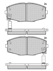 Pastillas de Freno (0348) (125MM) TOYOTA CROWN-SUPRA (89/92)