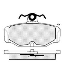 Pastillas de Freno (0244) (89MM) FORD SIERRA TRASERA /VOLVO 740-760-780-940
