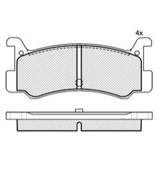 Pastillas de Freno (0137)(101MM) DAIHATSU CHARADE/ MAZDA 323