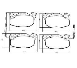 Pastillas de Freno (0192) (104MM)RENAULT 19 - R9 - CLIO / PEUGEOT 205, 306, 405