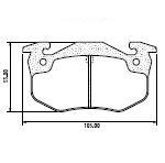 Pastillas de Freno (0193) (105MM) PEUGEOT 306-309/RENAULT CLIO-19 TRASERA