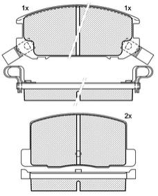 Pastillas de Freno (0784)(99MM) TOYOTA MR 2 COUPÉ-CABRIOLET TRASERA