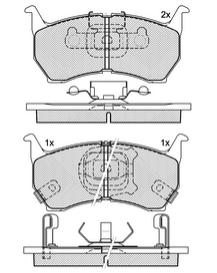 Pastillas de Freno (0103) (130MM) KIA CAPITAL-SEPHIA/ MAZDA 626 (82/..)