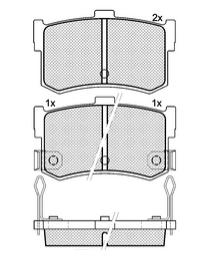 Pastillas de Freno (0085) (85MM)HONDA LEGEND/HYUNDAI SONATA TRAS /ROVER 825-827
