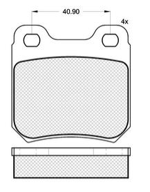 Pastillas de Freno (0173) (61MM) CHEVROLET CARABAN-KADET (90/94) TRASERA