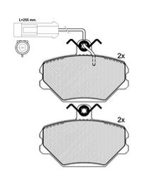 Pastillas de Freno (0062) (90MM) FIAT TEMPRA C/SENSOR /TIPO C/SENSOR