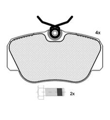 Pastillas de Freno (0703)(95MM) M. BENZ  190 1.8-2.0/ SAAB 2.0 16V (97/...)