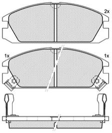 Pastillas de Freno (0082) (127MM) HONDA ACCORD-ACURA-CIVIC-INTEGRA-PRELUDE