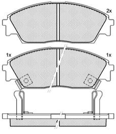 Pastillas de Freno (0081) (132MM) HONDA CIVIC-SHUTTLE-CRX-PRELUDE/HYUNDAI (