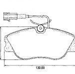 Pastillas de Freno (0361) (129MM) ALFA ROMEO 155 / FIAT TIPO 2000 (C/SENSOR)