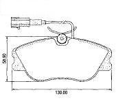 Pastillas de Freno (0361) (129MM) ALFA ROMEO 155 / FIAT TIPO 2000 (C/SENSOR)