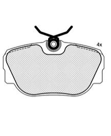 Pastillas de Freno (0422)(94MM) BMW SERIE 316-318-320-323-324-325-Z1/ SAAB