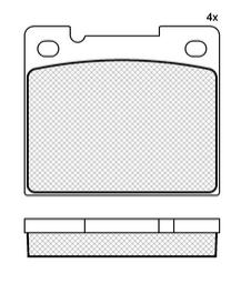 Pastillas de Freno (0288) (63MM) DODGE 1500/ VOLVO 240 VAN- 240-242-245-740