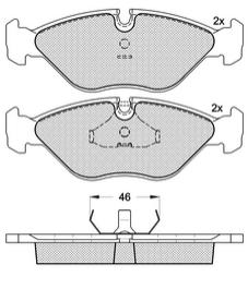 Pastillas de Freno (0360) (156MM) SAAB 900-9000  (81/96)