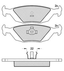Pastillas de Freno (0813)(125MM) SAAB 900/9000 (86/ ..)TRASERA