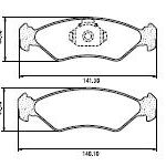 Pastillas de Freno (0252) (141MM) FORD FIESTA 1.0-1.3 (95/00)- KA 1.0-1.3
