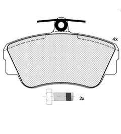 Pastillas de Freno (0468)(109MM) VOLVO 440-460-480 (96/...)