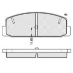Pastillas de Freno (0768)(107MM) MAZDA 626 AMERICANO (91/96) TRASERA
