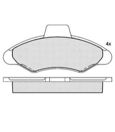 Pastillas de Freno (0271) (131MM) FORD ESCORT (IMPORT) - ORION (90/94)